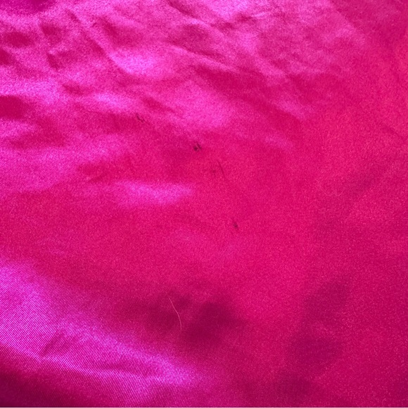 Apostrophe Pink Satin Slip Dress with Black Beaded Lace – Y2K Spaghetti Strap - Picture 6 of 7